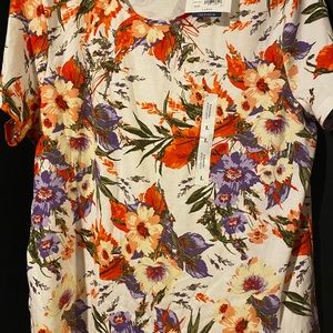 NWT Womens Croft & Barrow floral shirt